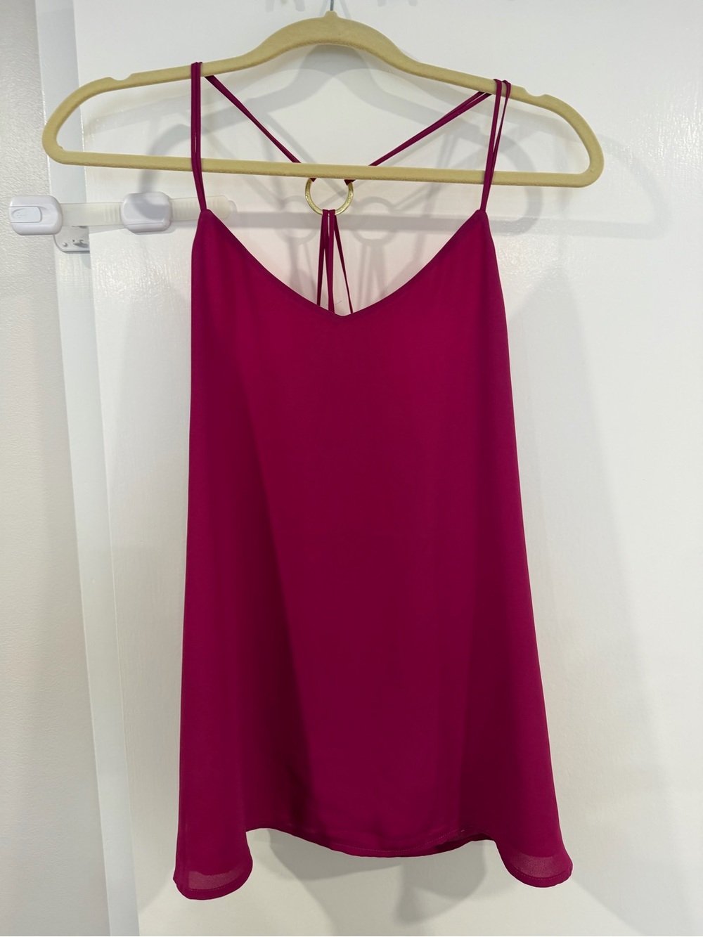 Express Magenta Ring-Back Spaghetti Strap Cami